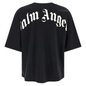 Palm Angels Classic Logo Oversized T-Shirt Cotton Black size medium